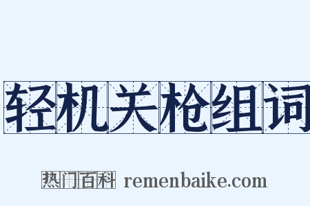 轻机关枪组词是什么意思的图片